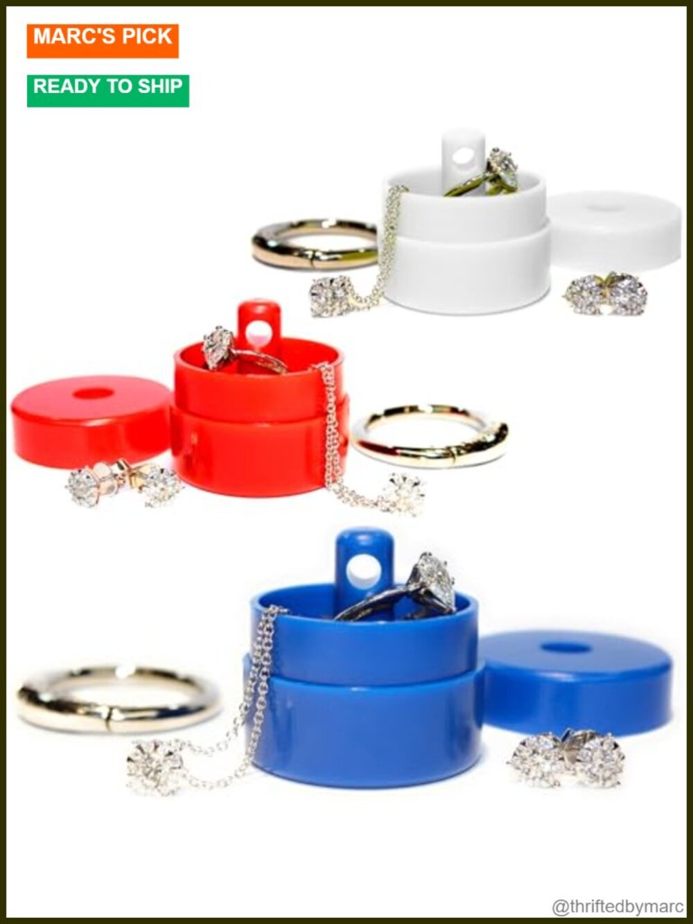 Travel Jewelry Box Ring Holder Keychain Small Organizer